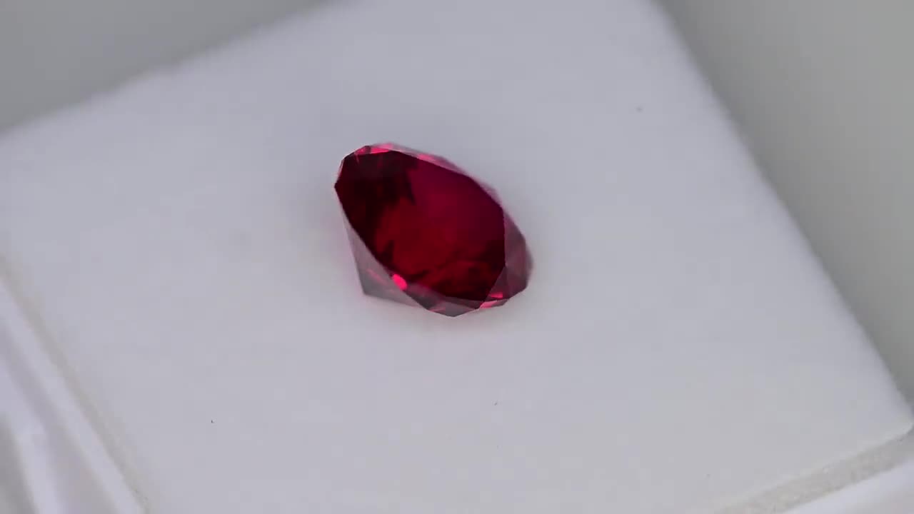 7.09ct LAB Bright Red Ruby - Precision Cut With Superior Polishing