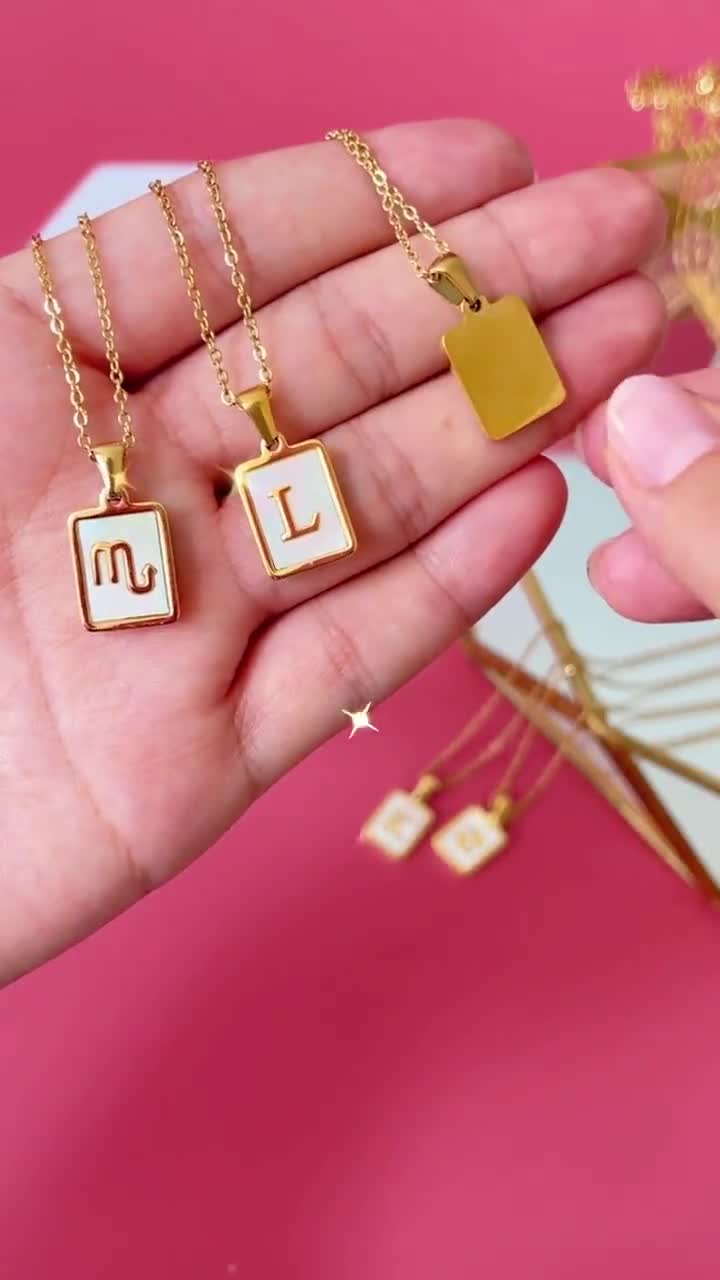 Rhinestone Gold Padlock Initials Letter Stainless Steel Alphabet Pendant  Locket Necklace Chain - China Silver Finger Ring and Female Jewellery price