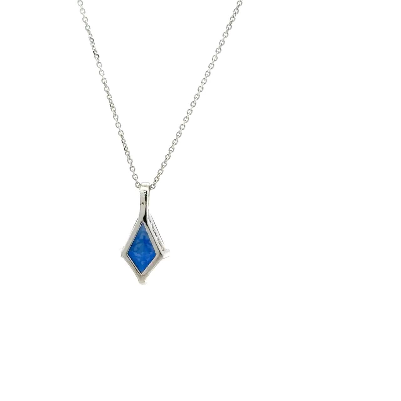Ruby Kite Shape Pendant Necklace Solid 14K Yellow Gold