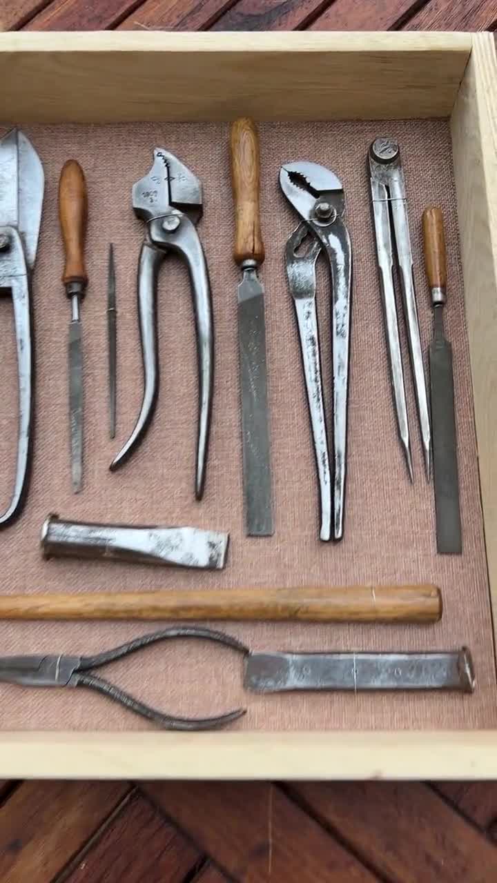 アンティーク　ツール Antique Tools in a Picture Frame - Vintage Tools. Industrial