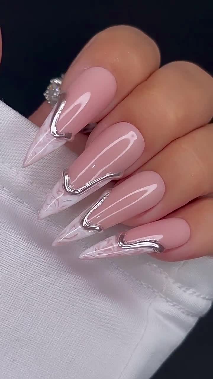 Pink Aurora Stiletto Nails – BC OF LOVE Beauty