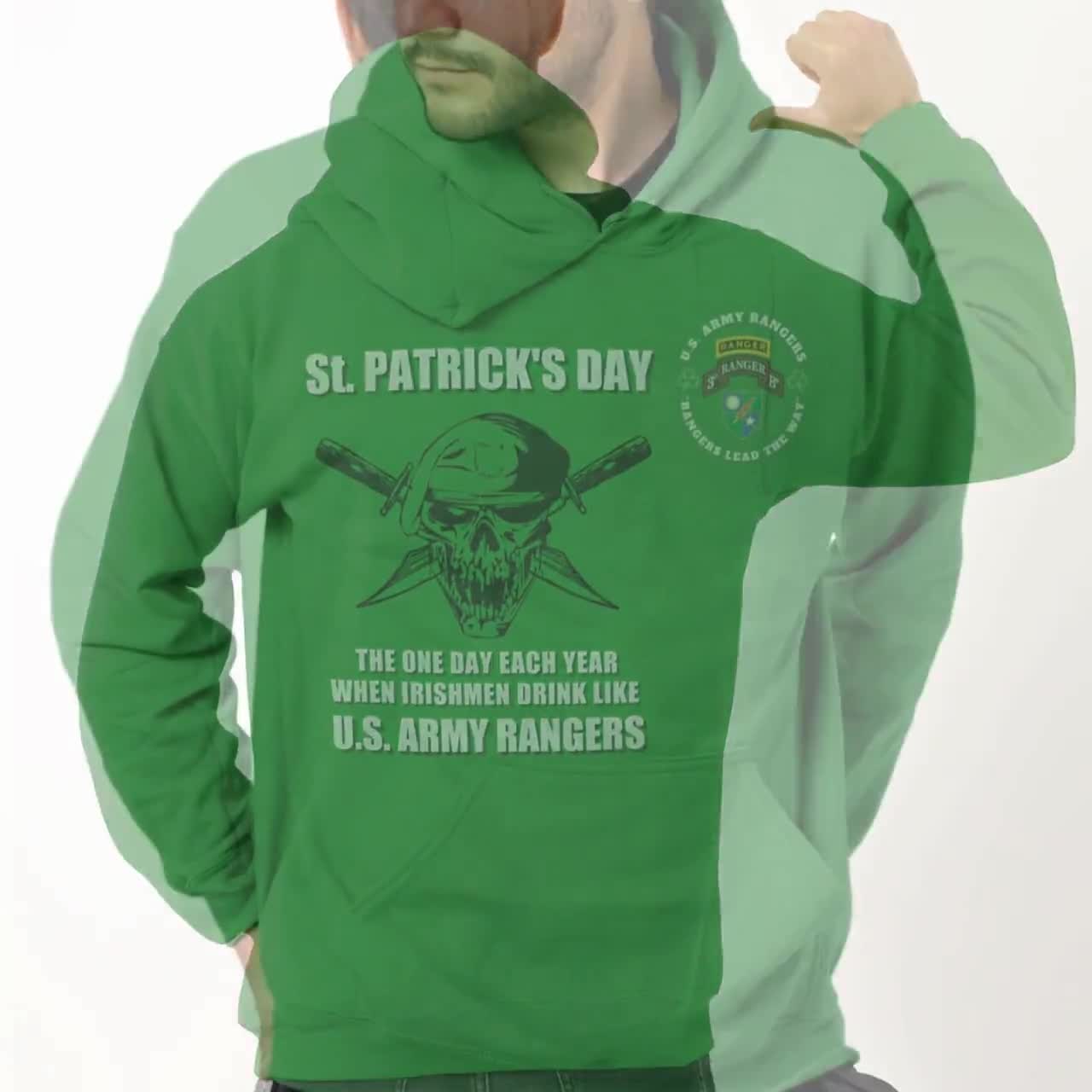 3 75th Ranger Regiment Hoodie 75th Ranger Regiment Hoody Army Ranger Sweatshirt 75th Ranger St. Patrick s Hoodie Army Ranger Shirt