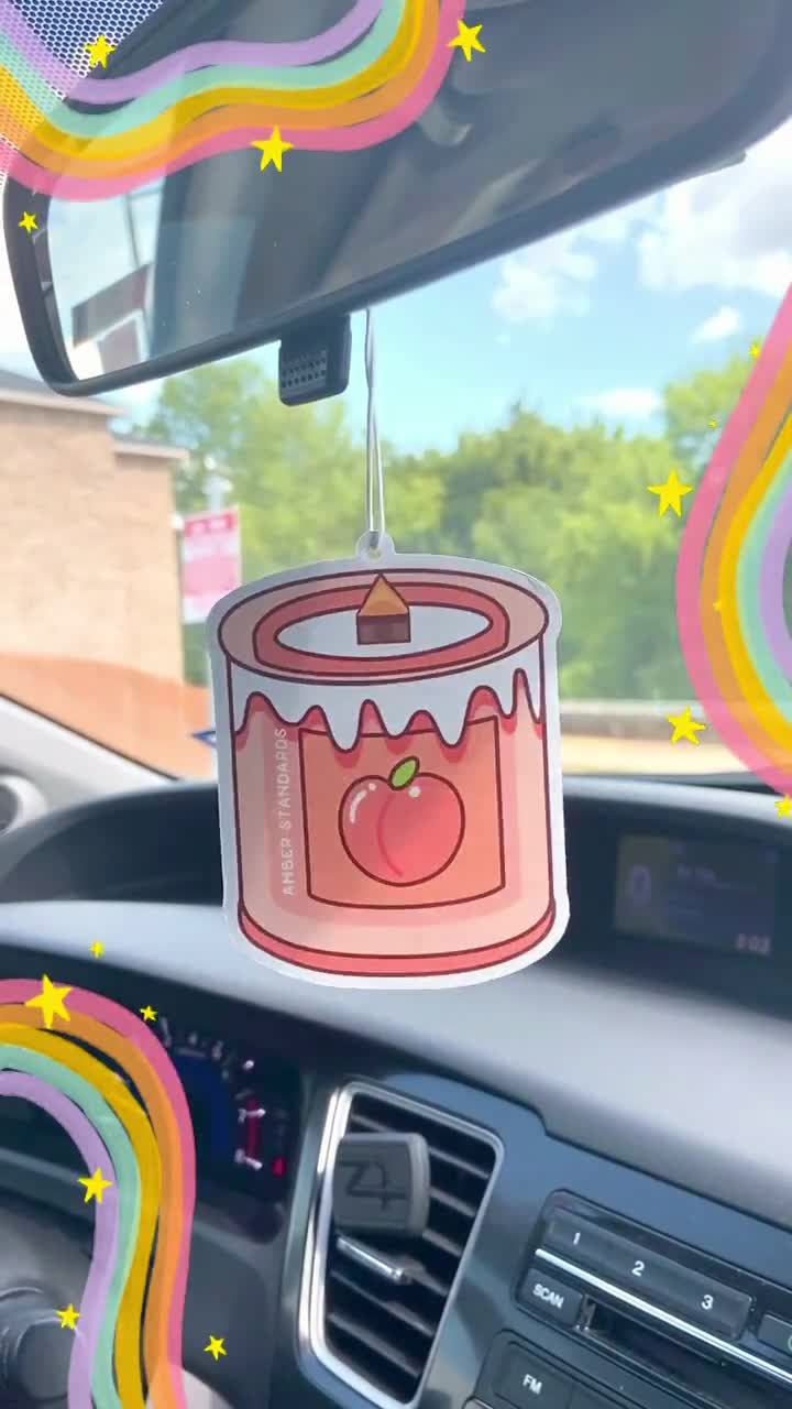 Car Freshener Peachy Pop Peach & Orange Scent Zesty 