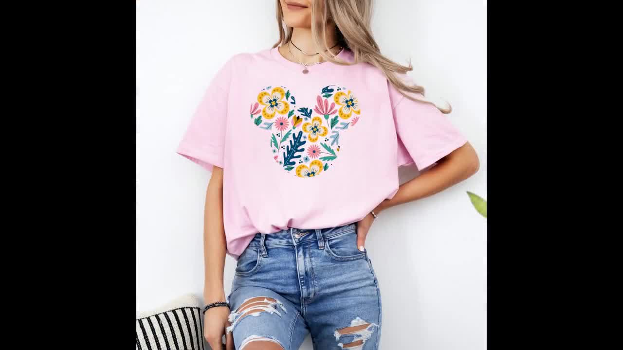 Disney Floral Mickey Head T-Shirt, Disney Mickey Shirt, Mickey Head Shirt, Disney Family Shirt, Mickey Mouse Shirt, Disneyworld T-Shirt video poster