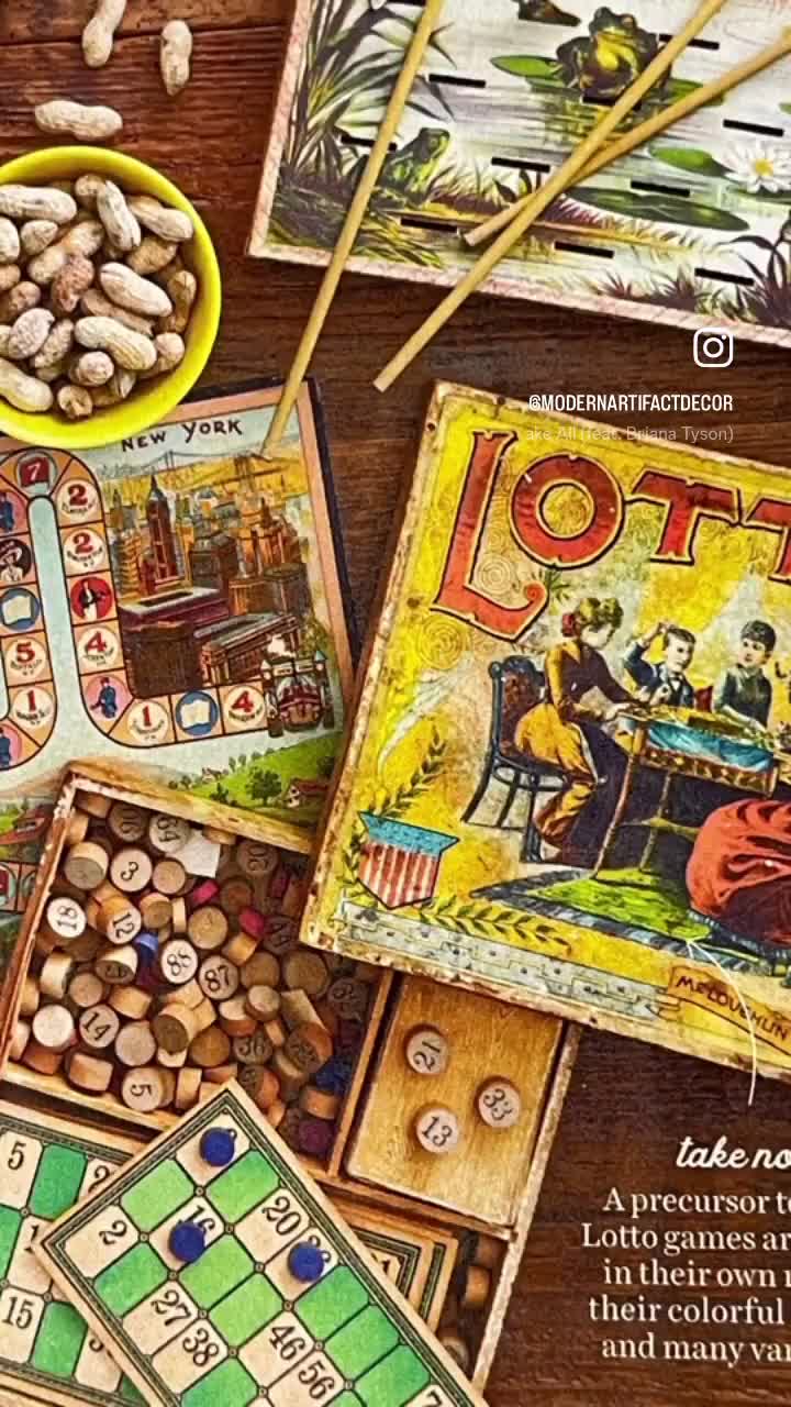 Vintage Lotto Board Game by Mcloughlin Bros, Antique the Game of