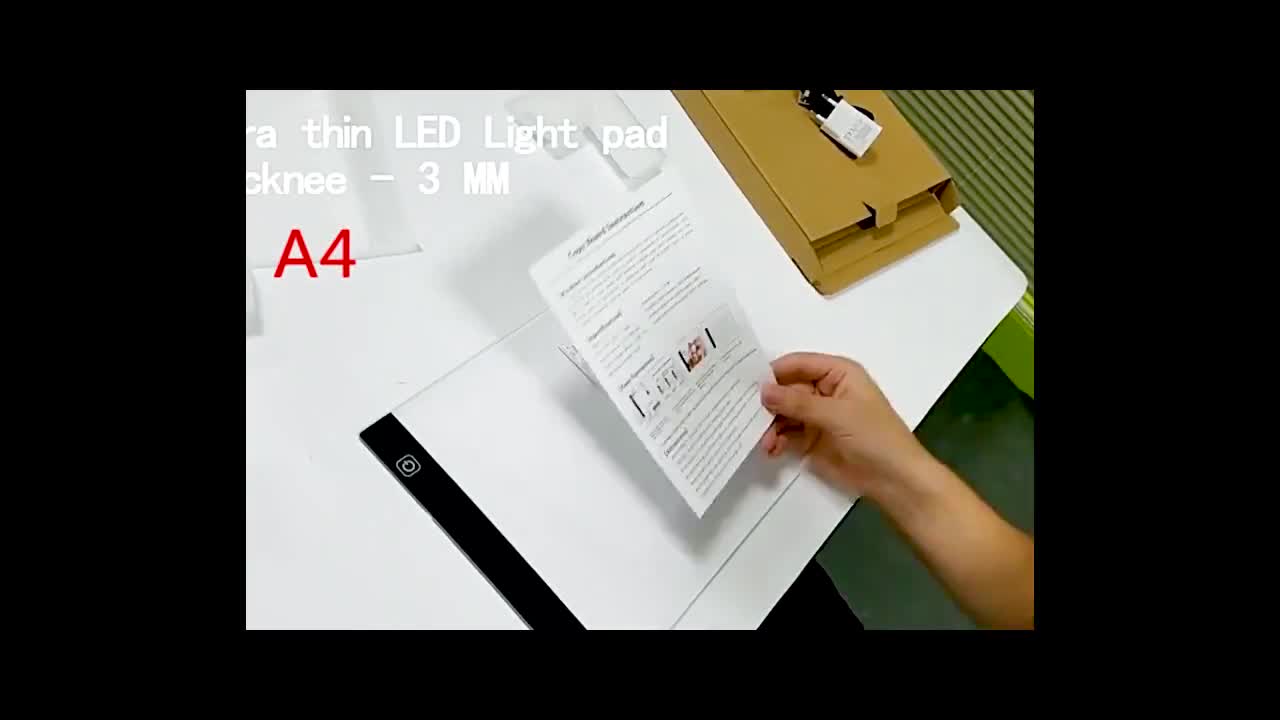 2023 NEW A4/DC external cable Three Level Dimmable Led Light Pad