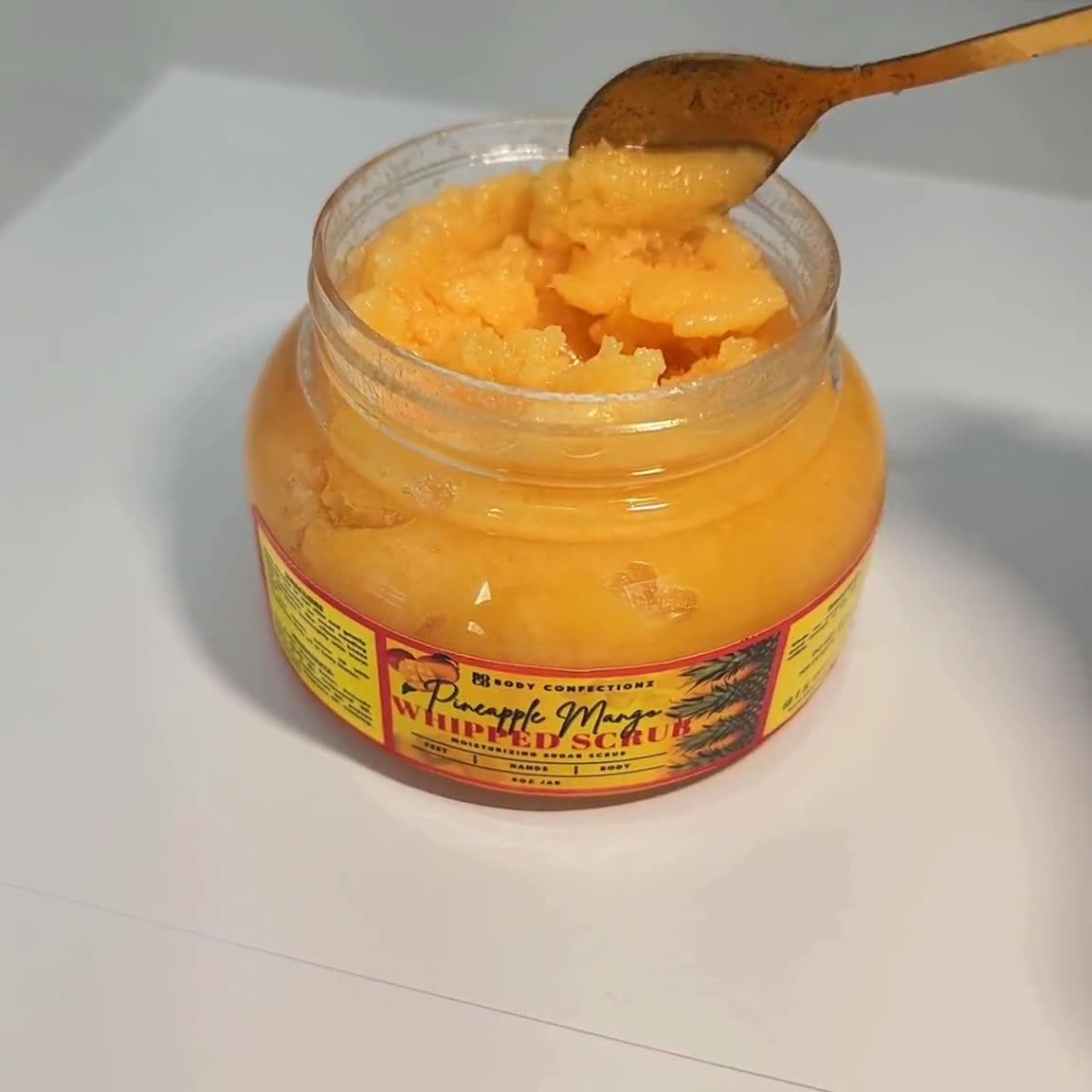 Pineapple Mango Whipped Sugar Scrub – Tropical Exfoliating Body Polish video poster