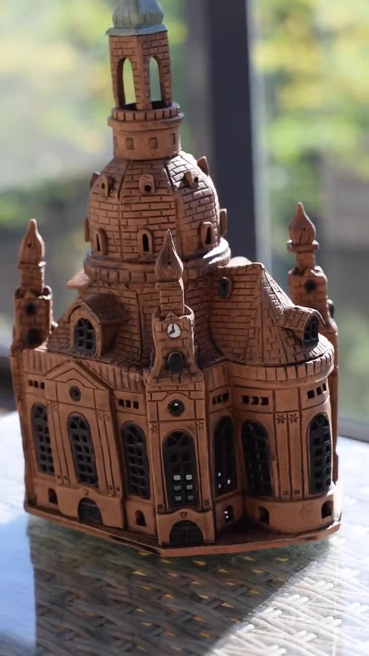 アイリッシュドレスデン製 陶器製クリスマスキャンドルハウス キャンドルハウス Candle house (29224)(高さ12.5cm) の通販