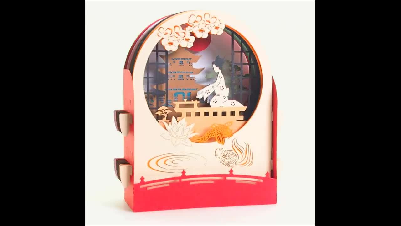 ヴィンテージ ポップアップ　立体　3D グリーティングカード　レター　味紙 立体 メッセージ カード 3D メッセージカード グリーティング