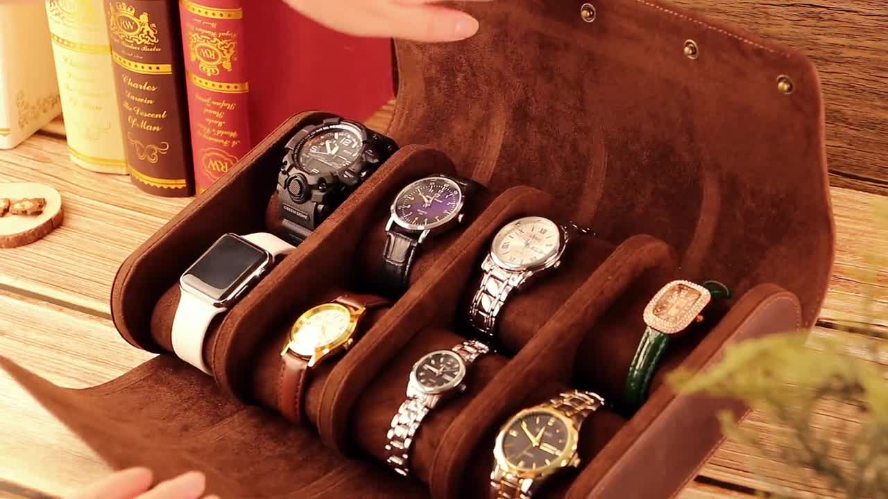 8 Watch Case Brown Leather – Timepiece360