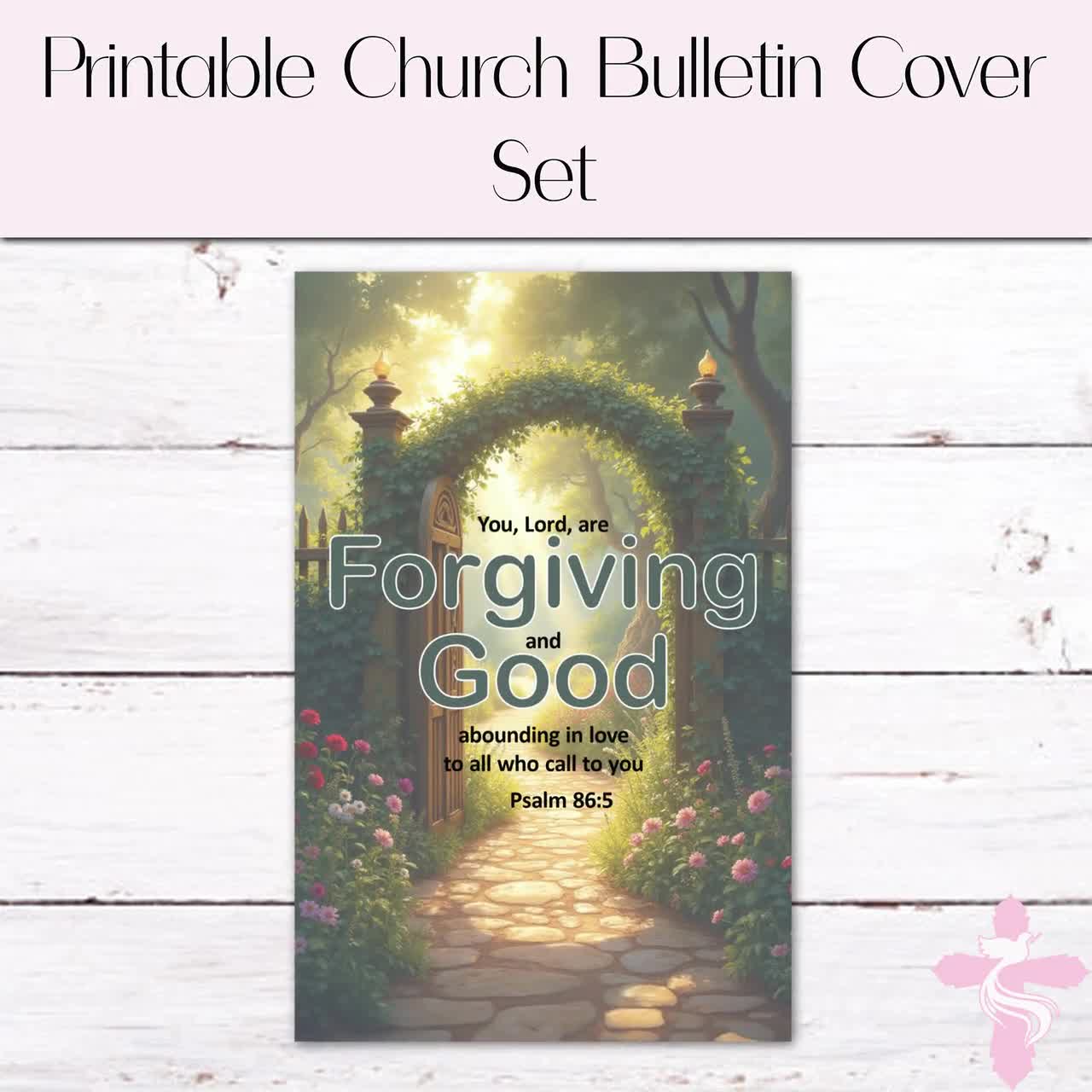 Forgiveness Church Bulletin Covers: Watercolor Designs (PDF, Canva  Template) | #8, image size:1280x1280
