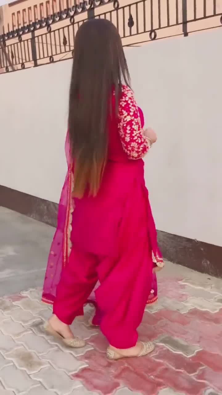 Pink Cotton Patiala Style Punjabi Suits at Rs 825 in Surat | ID: 20939063891