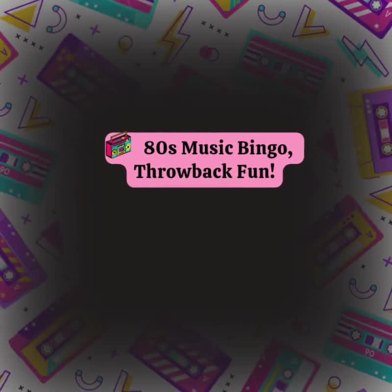 80s Music Bingo Game: 50 Printable Cards, Trivia & Spotify Playlist (PDF Download) video poster