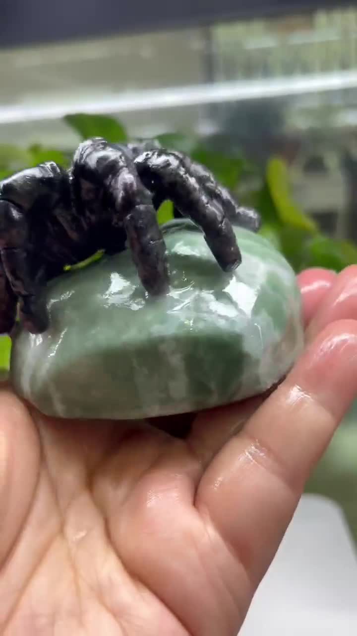 Natural Yooperlite Crystal Spider Carving: Healing Home Decor, 2.6