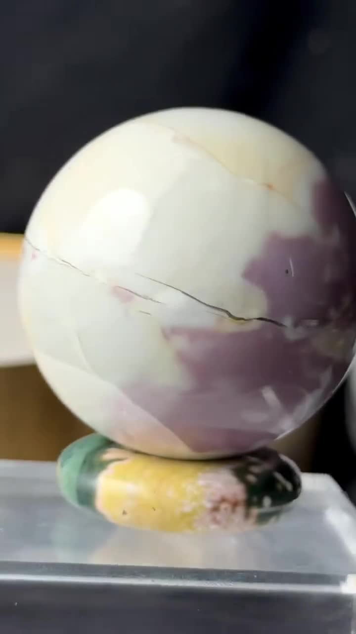 パープルヒヤシンスジャスパースフィア、ポケットストーン - Etsy 日本