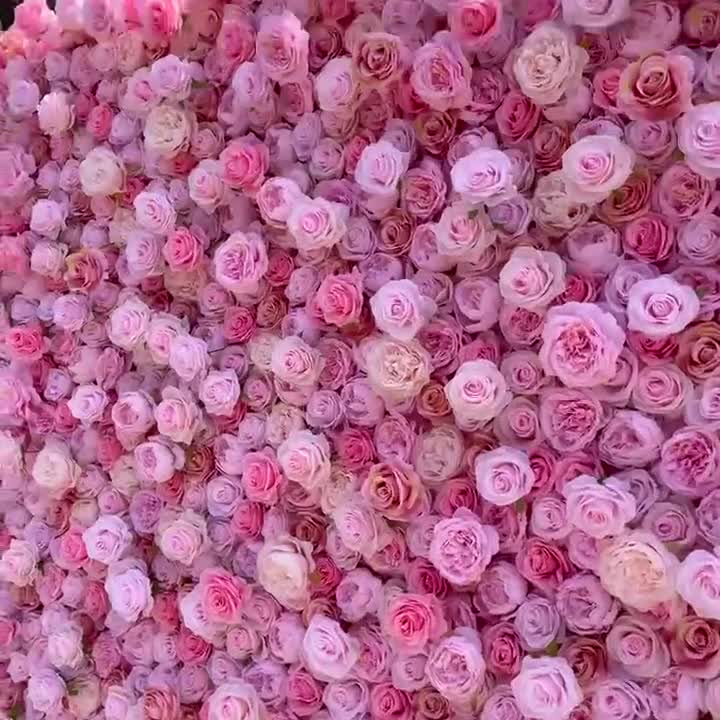 3D Wedding Flower Wall Panel Backdrop, Roll up Fabric Floral Wall