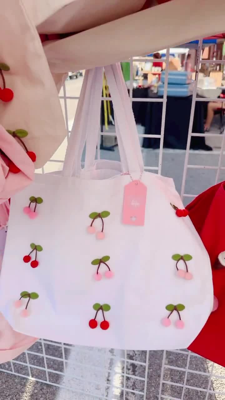 【PORTERNA】Pompom tote bag Aspiga Ladies Sustainable Bombon Medium Summer Tote Bag