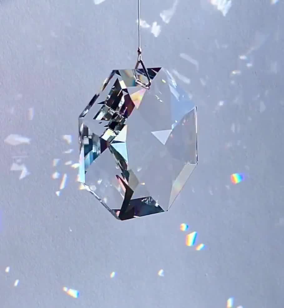 Biggest Swarovski Crystal Octagon GREAT RAINBOW MAKER Big 60mm