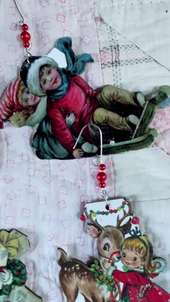 ヴィンテージ風 クリスマス ナチビティ 6体セット ハンドメイド風