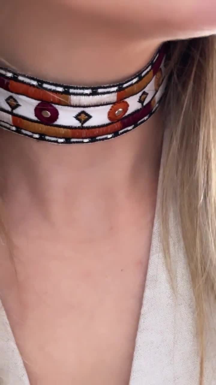 Fabric Choker - Bohemian Style Fabric Choker-fabric Choker