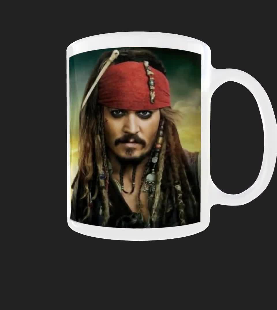 Johnny Depp Mug, Captain Jack Sparrow cup mok, Johnny Depp Lovers fan mok,  Captain Jack Sparrow Cup, Johnny Depp cups,, image size:960x1074