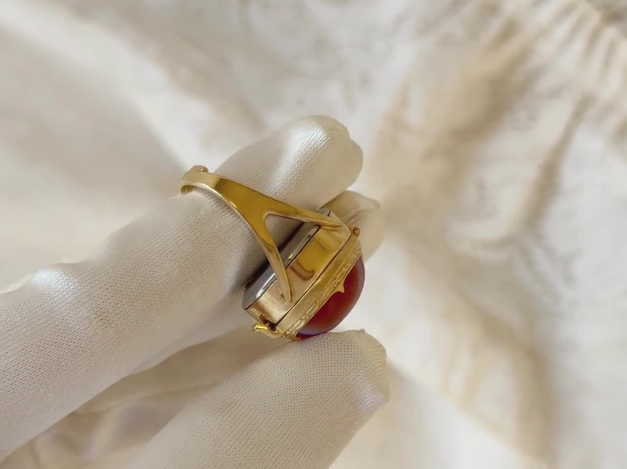 綺麗な稼働品ORIENT CAMEO MECHANICAL RING WATCH JeJekobe】 ORIENT CAMEO RING WATCH 一見指輪、でも実は時計