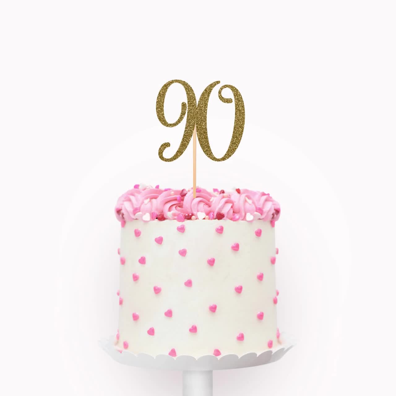 90 SVG 90esimo compleanno Cake Topper SVG Felice 90esimo compleanno  Decorazione torta 90esimo anniversario di matrimonio Cupcake Topper SVG 90  anni T Shirt png -  Italia