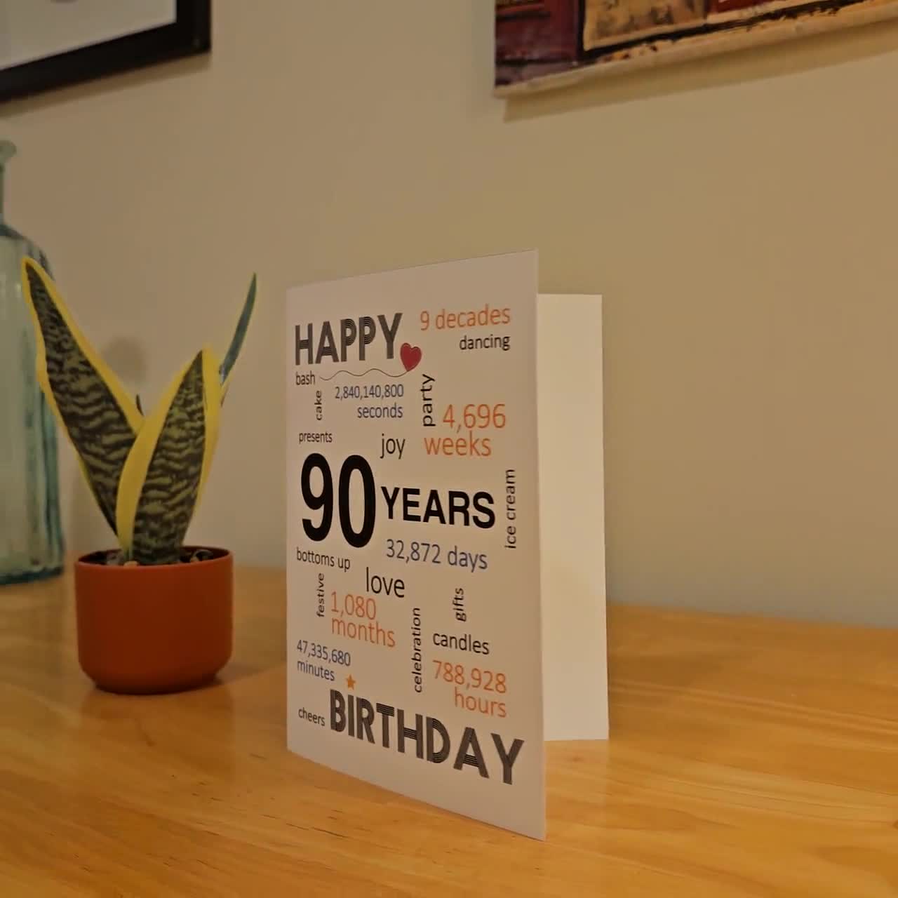 90th Birthday Card: Milestone Celebration (Printable, Instant Download) video poster