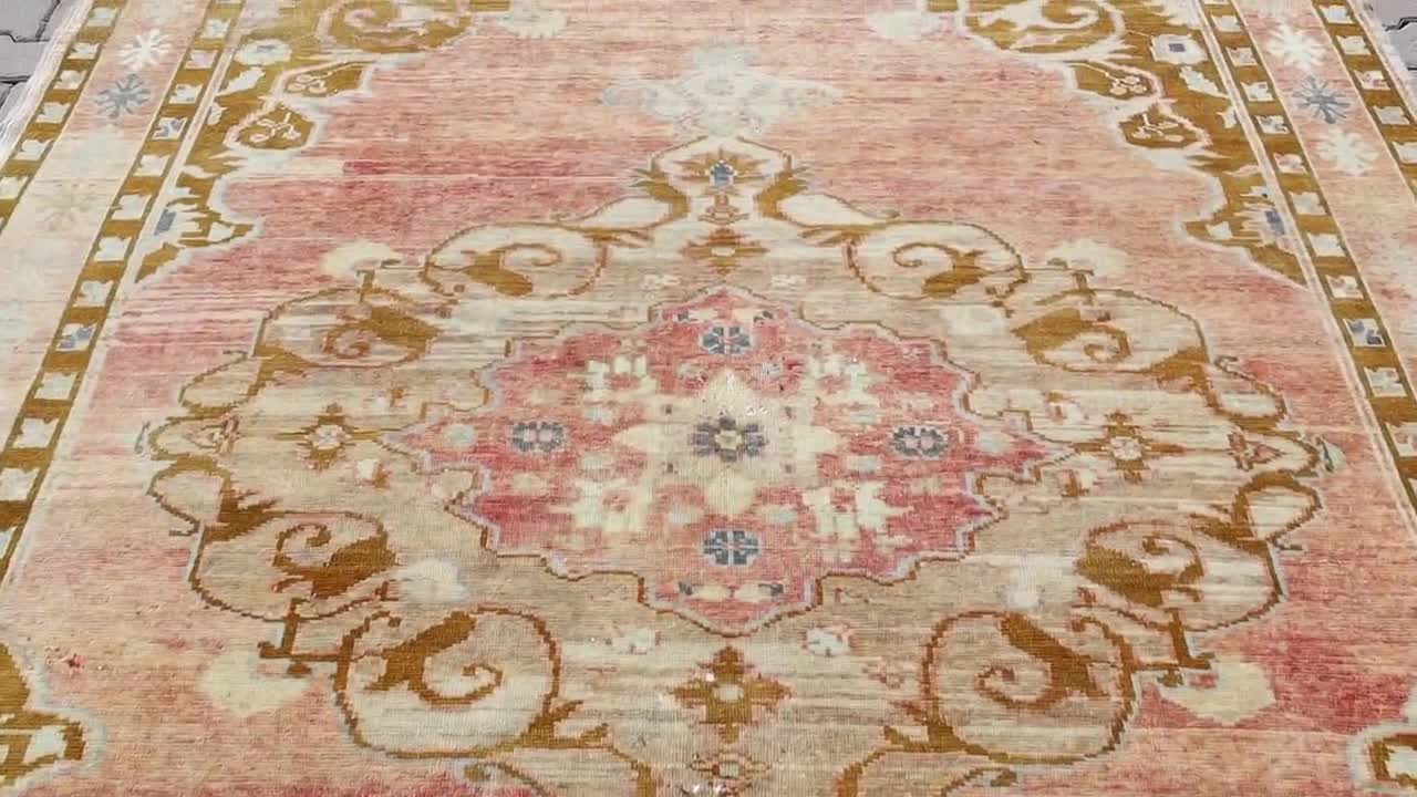 8x11 Vintage Turkish Wool Rug, 8x11 Oversize Neutral Oriental Area