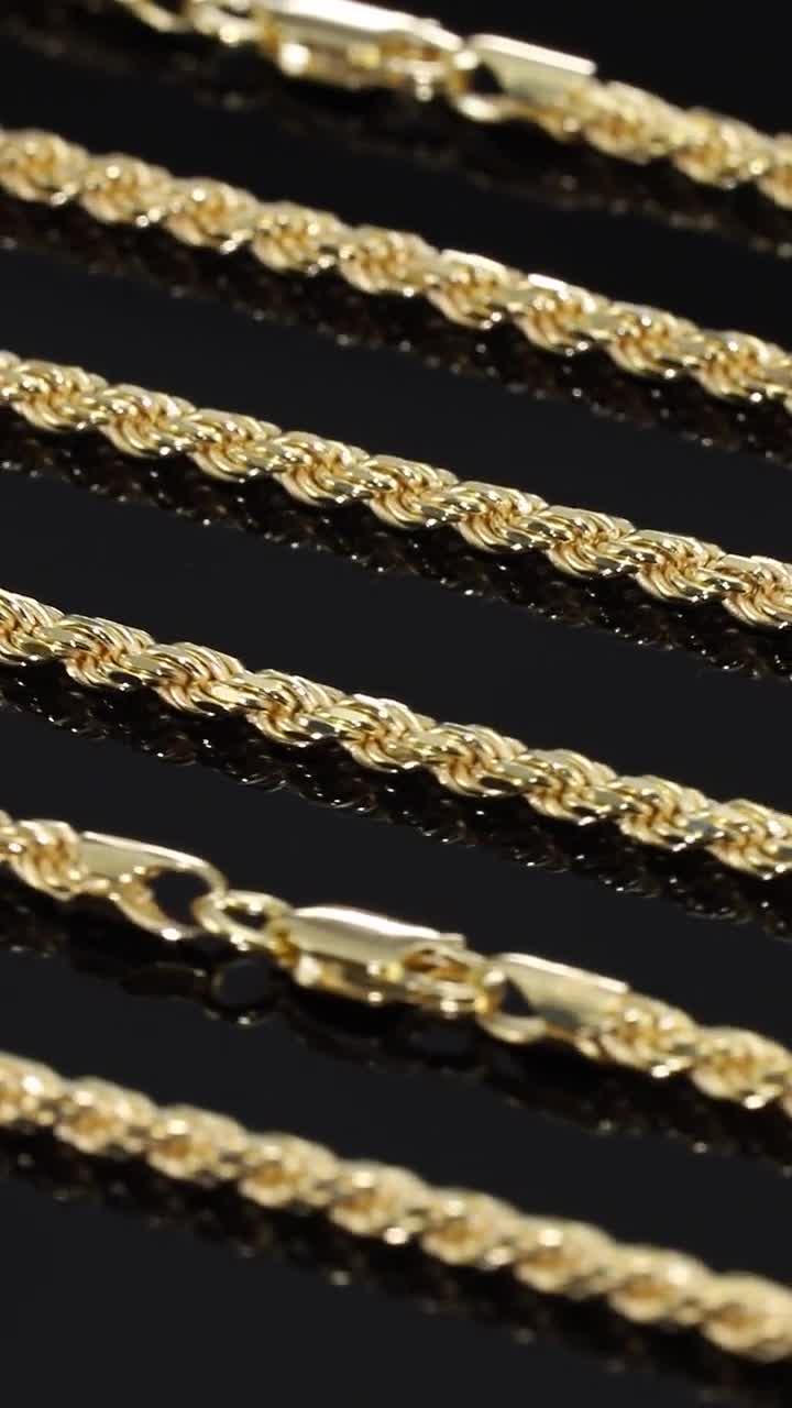 14K Gold Rope Chain, 3mm, 16 long, weighs 11.7 grams