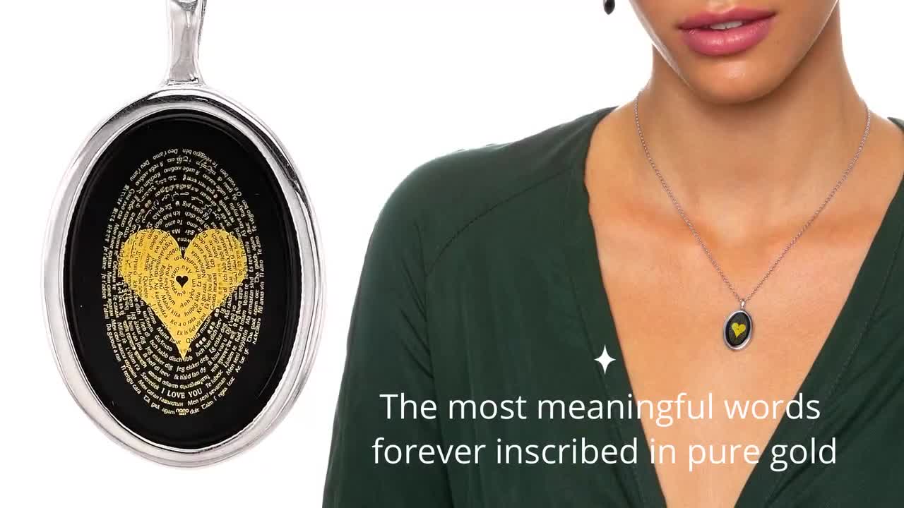 I love you hotsell necklace in 120 languages