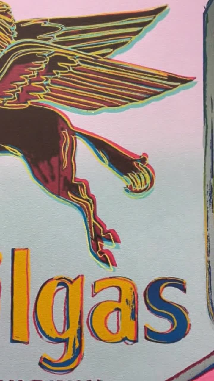 アンディ・ウォーホル - モービルガス - 署名入り、番号入り