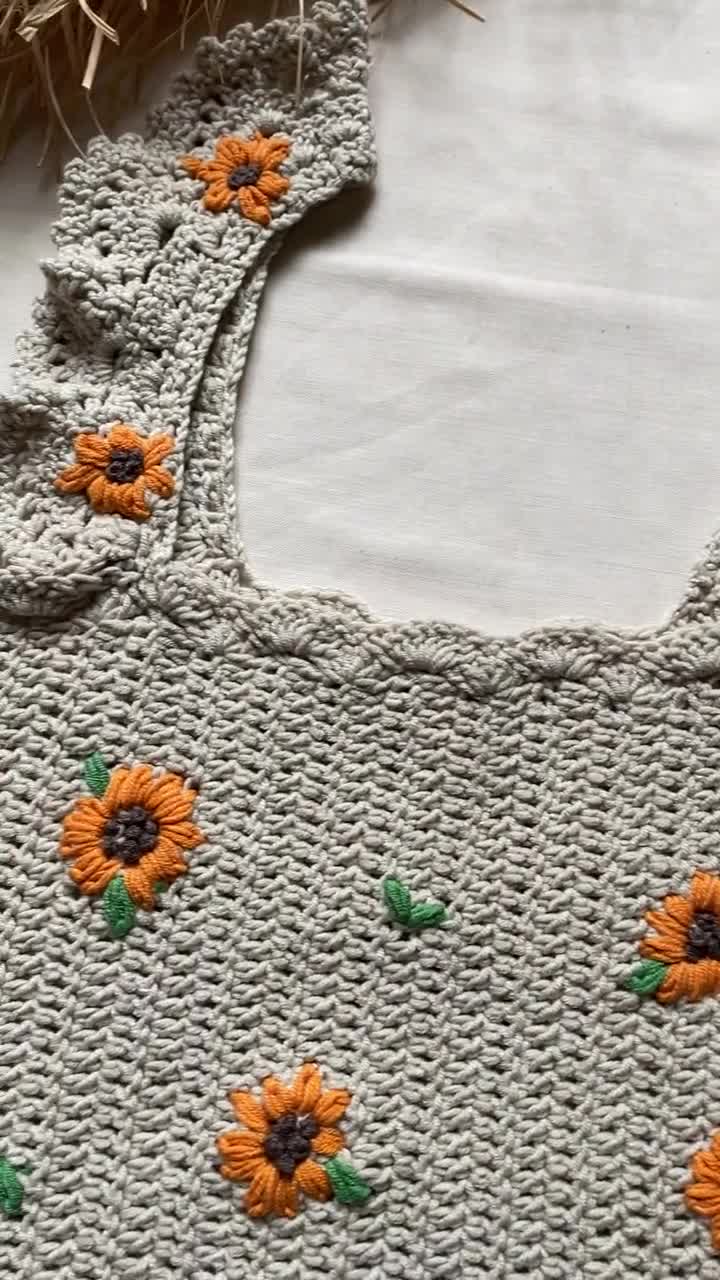 Flower Embroidered Crochet Crop Top, Crochet Top,summer Crop Top,festival  Top -  Canada
