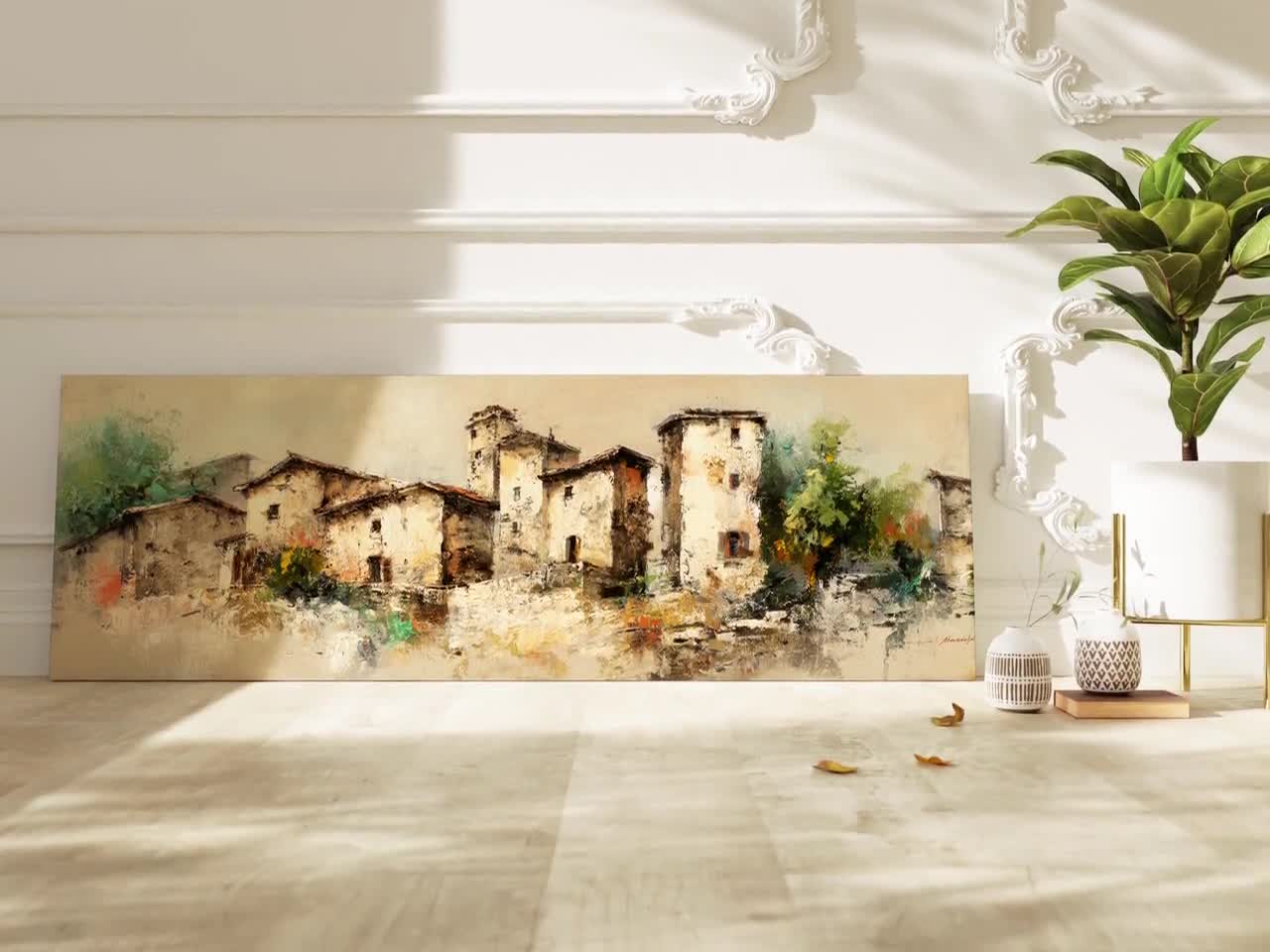Stampa Su Tela Incorniciata TOARTi – Paesaggio Vintage 'Strada Tra Le Colline', 30x40 Cm, Decorazione Da Parete Per Soggiorno E Camera - 4