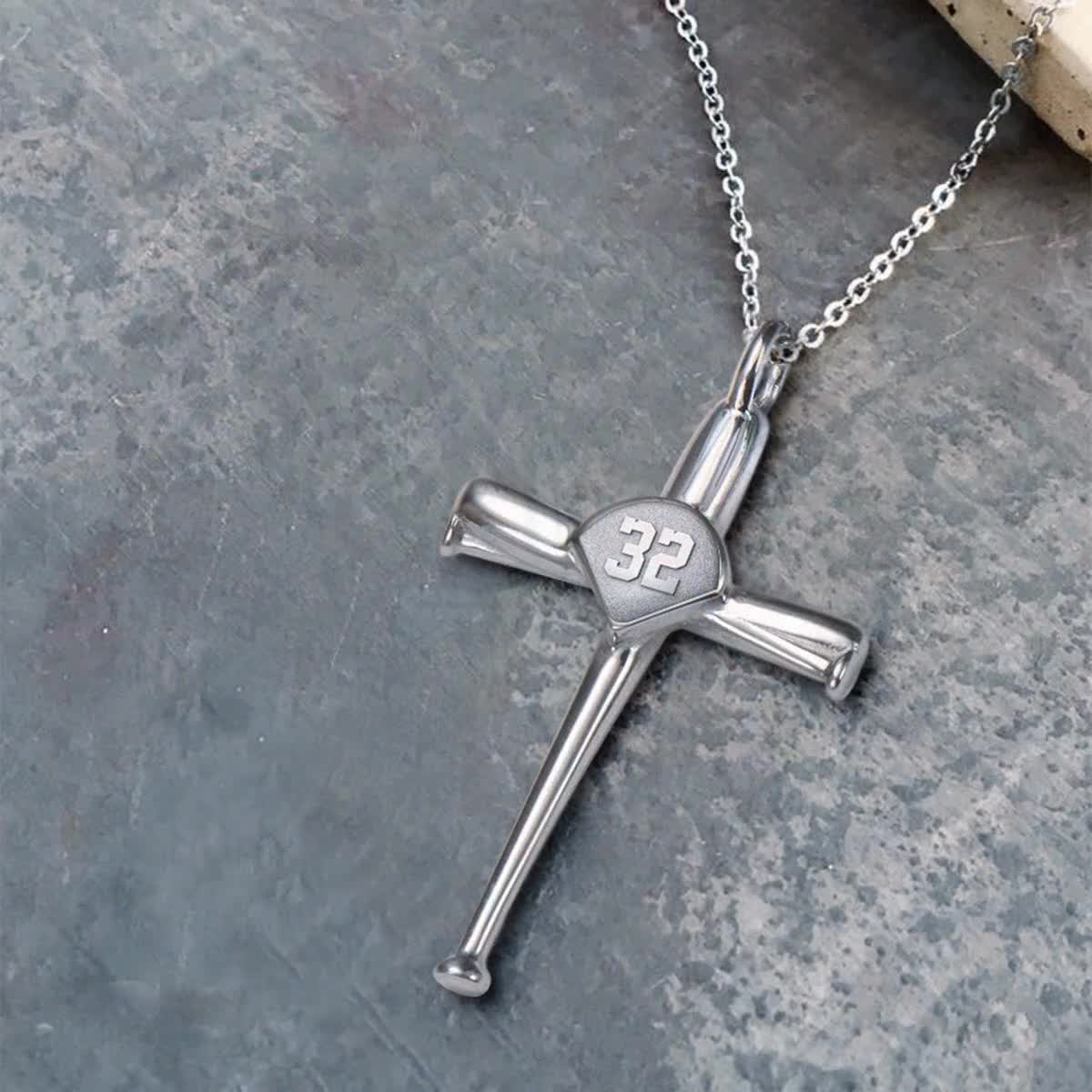 Baseball Cross Necklace Pendant for Boys Bible Verse BE STRONG AND  COURAGEOUS Stainless Steel Sport Jewelry for Men 23