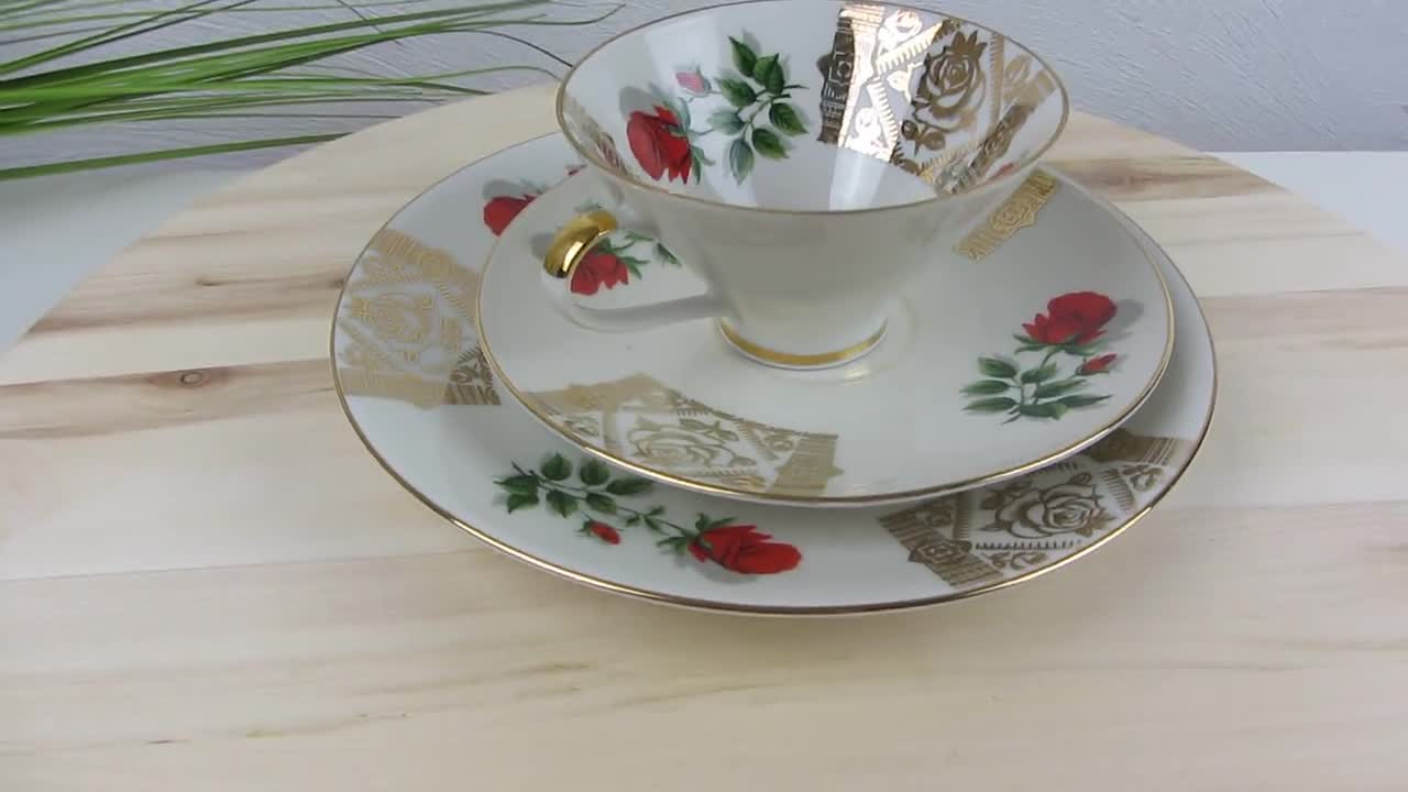 1945 Mitterteich COLLECTOR'S CUP COLLECTOR'S DISH With Red