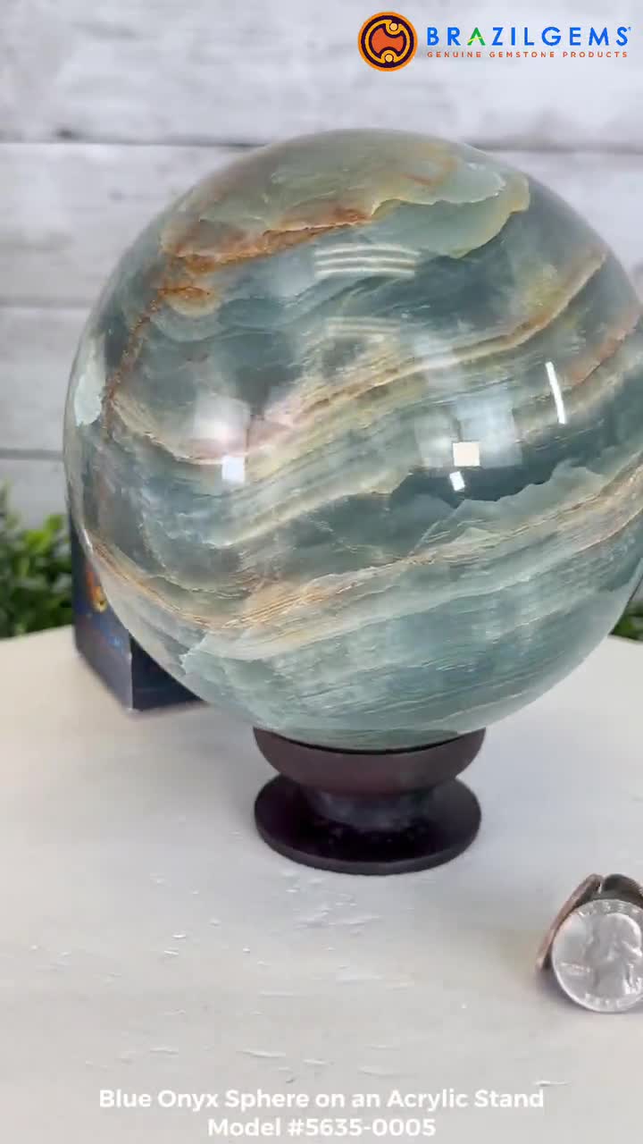 Blue Onyx Sphere 9.5 orders ounce’s 56MM