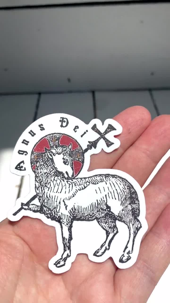 Catholic Sticker agnus Dei lamb of God Catholic Gift Latin Mass