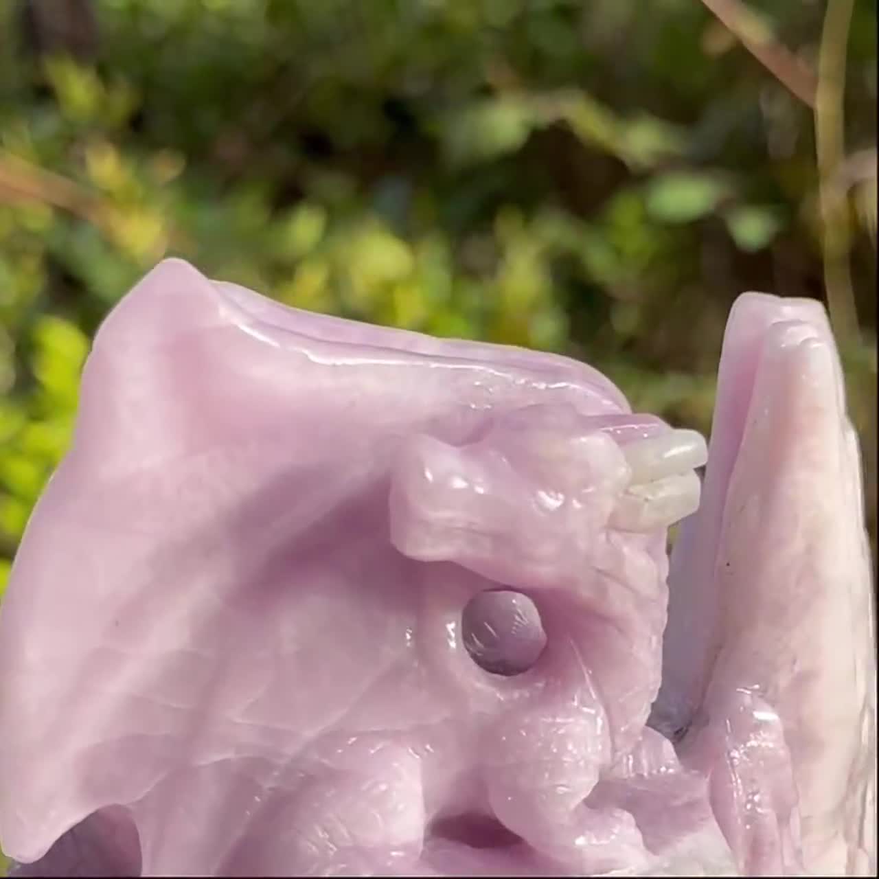 レピドライトドラゴン像、クォーツクリスタル、室内装飾、手彫りの飛龍