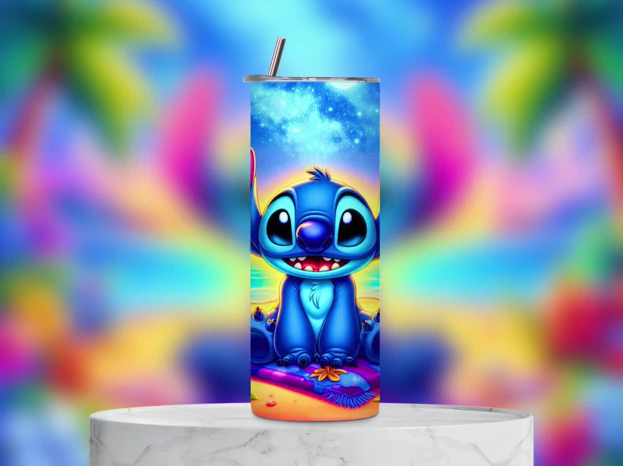 Floral Stitch Tumbler Wrap: 20oz Skinny Sublimation Design (PNG Digital File) video poster