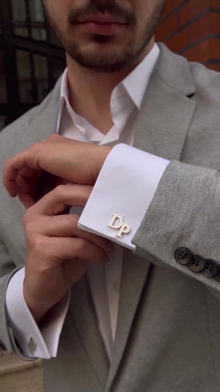 Custom Monogram Letter Cufflinks