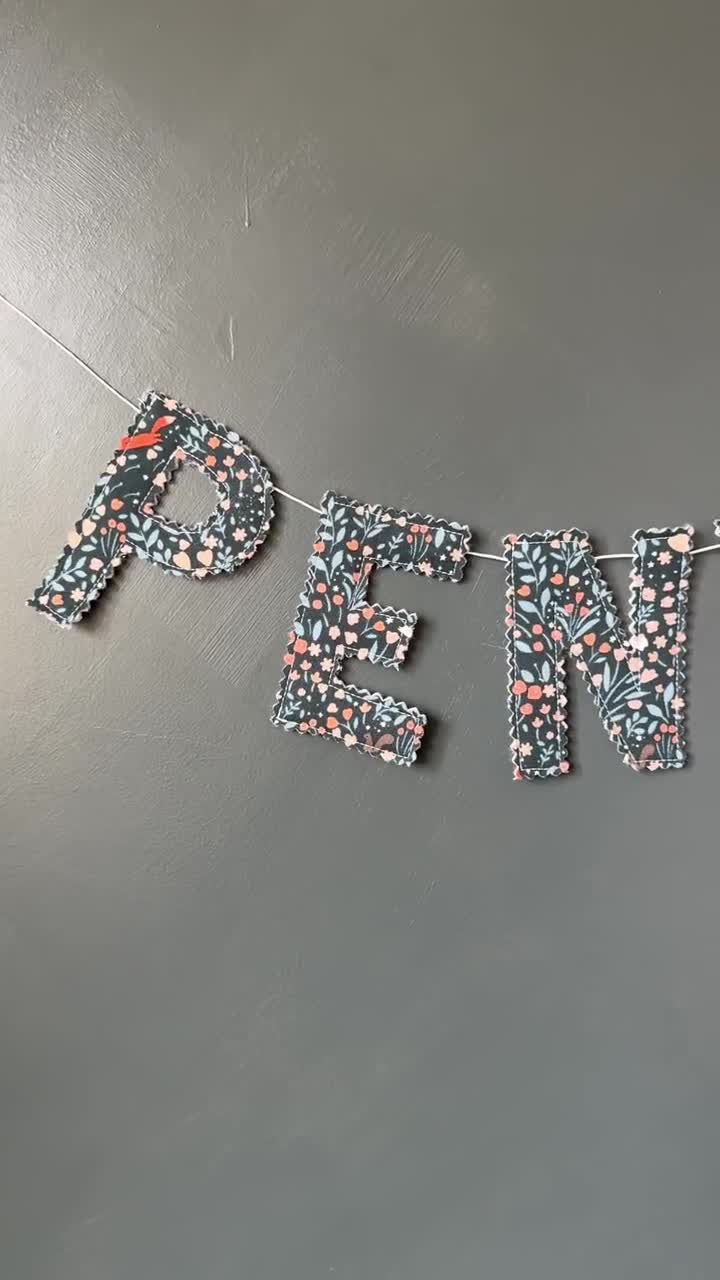 PDFレターガーランドの縫製パターン｜DIY布ガーランドレター｜初心者