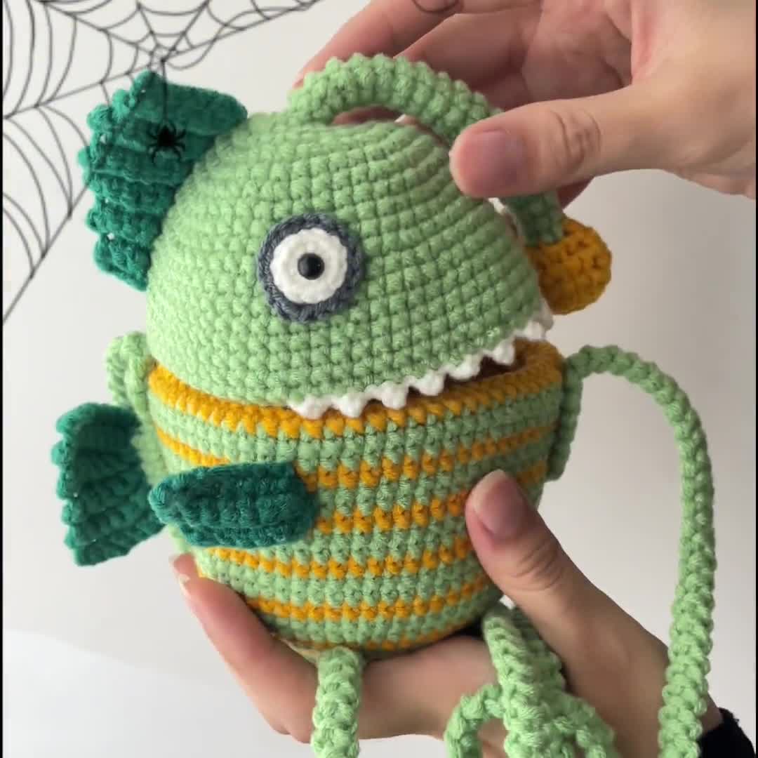 Crochet Fish Crossbody Bag,handmade Fish Bag,knitted Fish