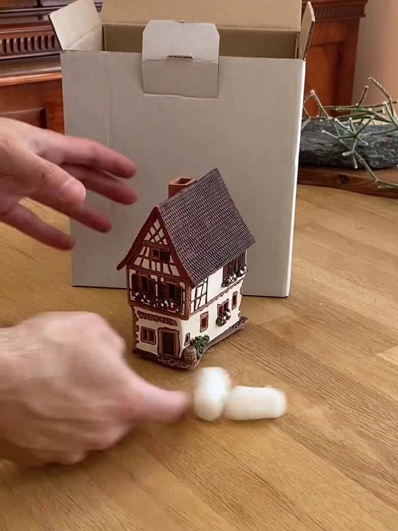 Midene セラミックハウス ティーライト キャンドルホルダー 歴史的な