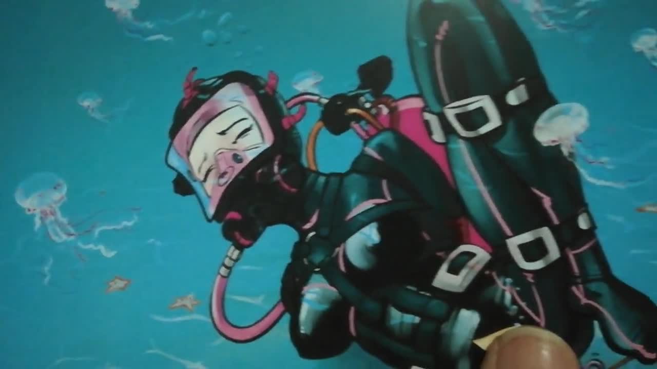 Diving - Bondage Diving Slave A5 Print Fetish Illustration Scuba Diver - Etsy