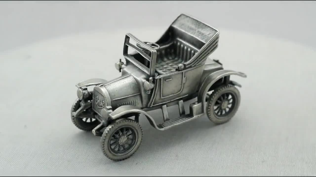 Italian Sterling Silver Car Models / Table Ornaments - Vintage 1976