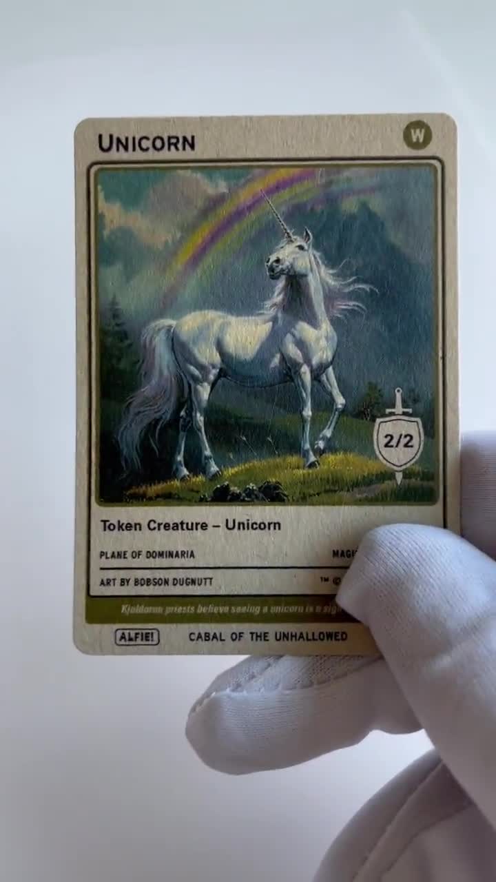 ユニコーン ホワイト MTG トークン 3 個 - アルフィーの冒険 (Alfie