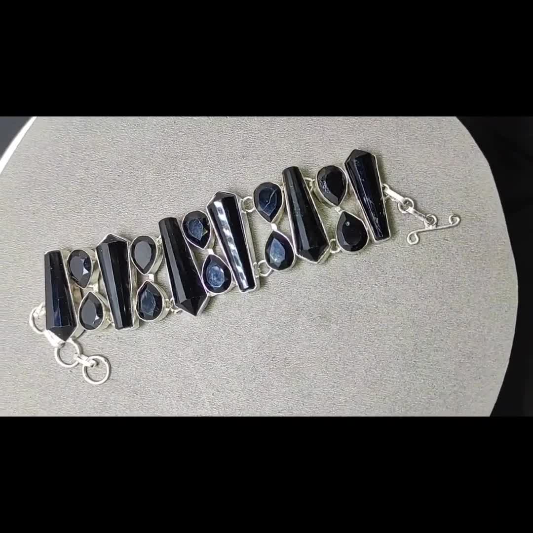 Spinelle Pierre Précieuse 925 Argent Sterling 15  Strand Collier 3.5
