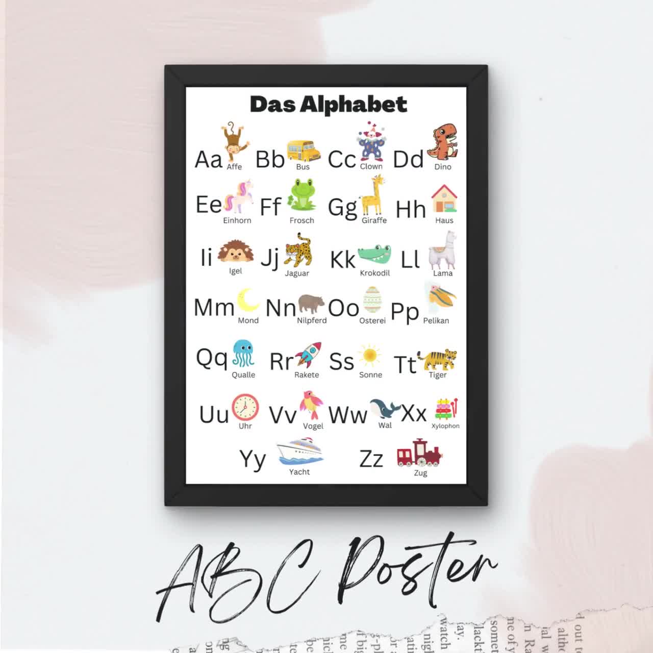 ABC Poster Download Alphabet PDF and Alphabet PNG // Printable