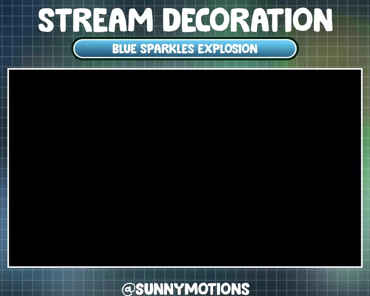 Animated Stream Decoration Confetti Shooting / Blue Sparkles